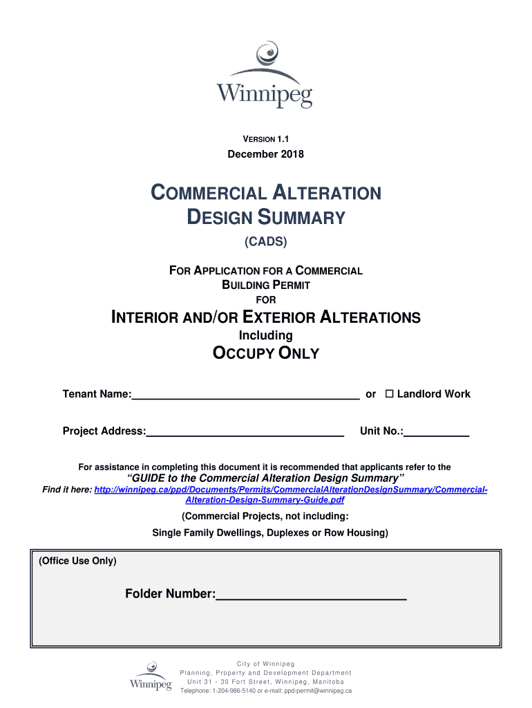  Guide to Building Permit Submissions for Commercial Projects 2018-2024