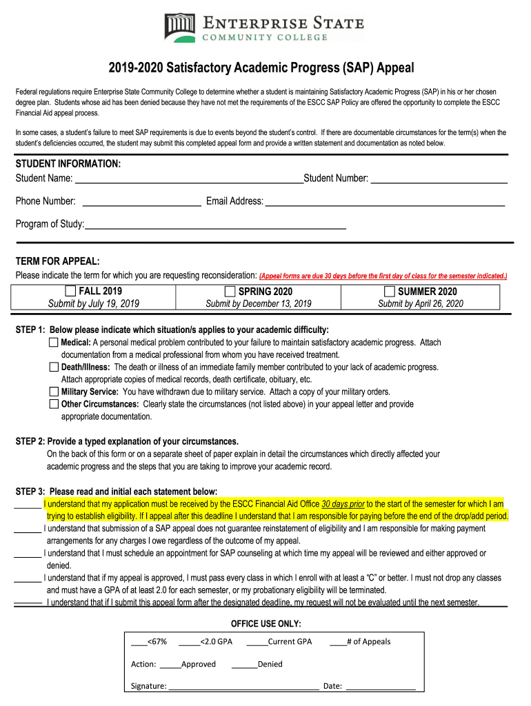  Federal Regulations Require Enterprise State Community College to Determine Whether a Student is Maintaining Satisfactory Academ 2019