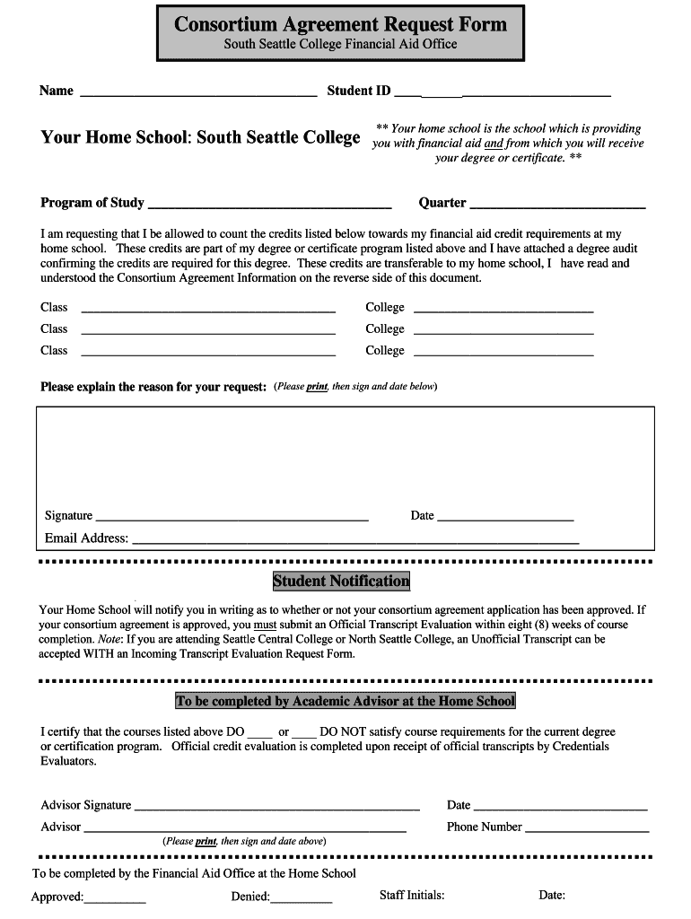 Get and Sign Financial Aid & FundingSouth Seattle College 2020-2022 Form