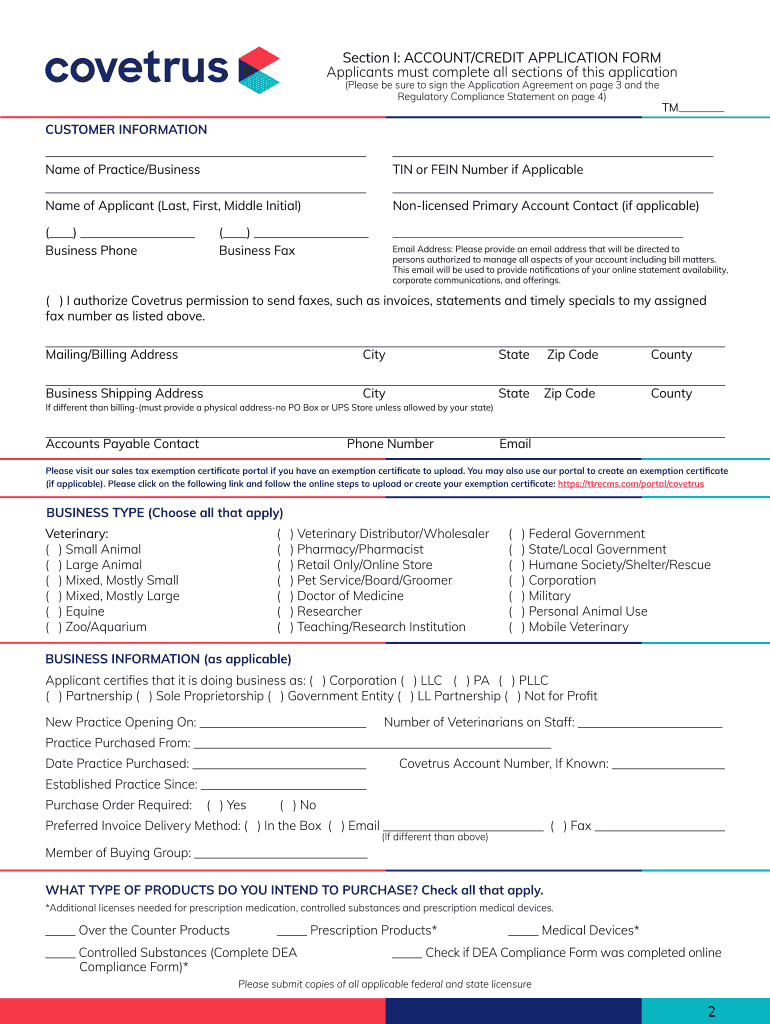  Covetrus Application 2020-2024