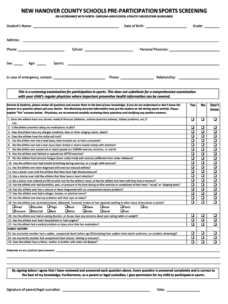 Physical Form for Sports