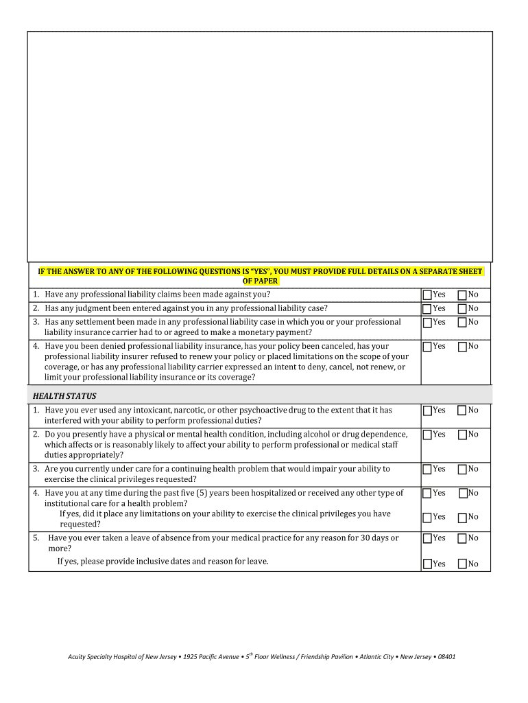 Specialty Medical Services Initial Appointment Acuity  Form