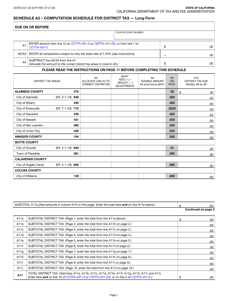 Cdtfa 531 A2  Form