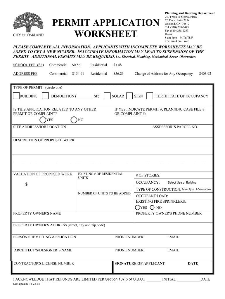 Permit Application Worksheet 11 28 18  Form