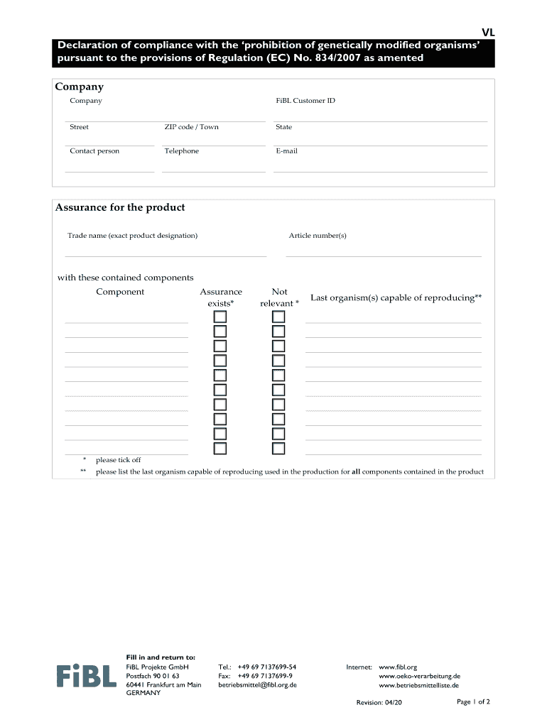  PDF Declaration of Compliance with the Prohibition of Genetically 2020-2024