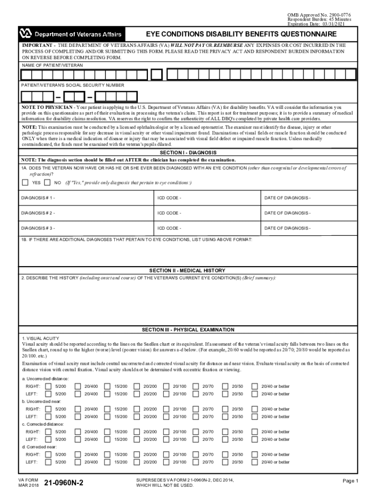 VA 21 0960N 2  Form