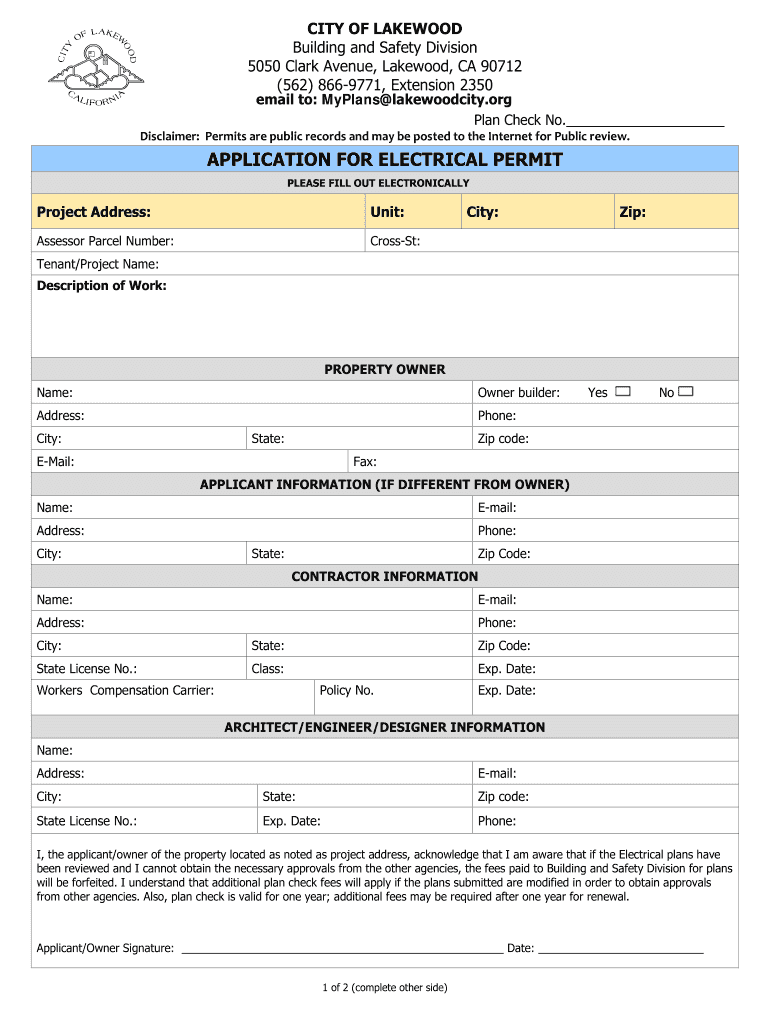 5050 Clark Avenue, Lakewood, CA 90712  Form