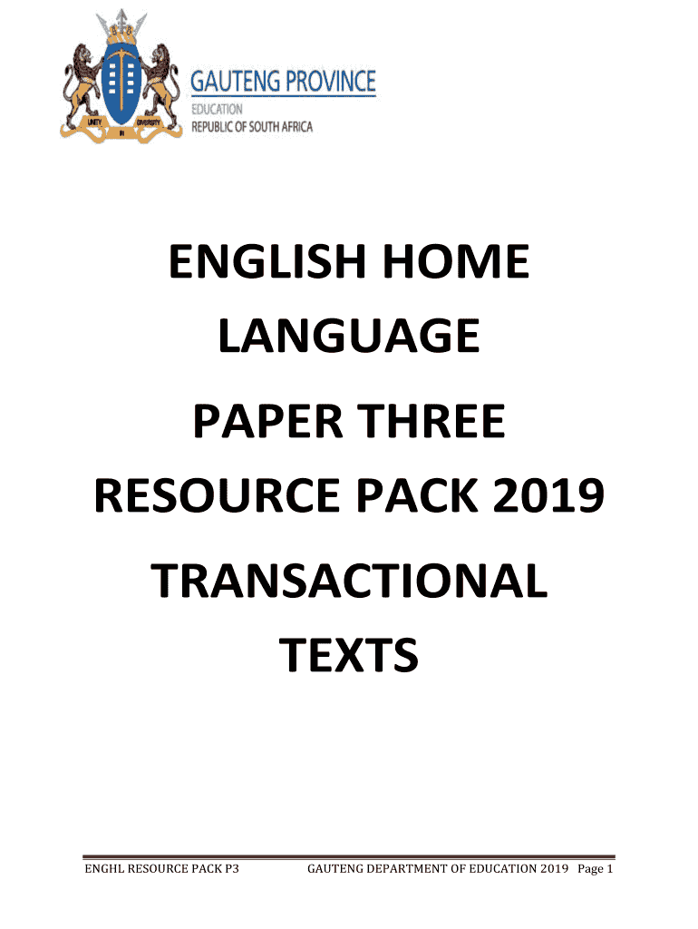 Grade 12 English Home Language Paper 1 Notes PDF  Form