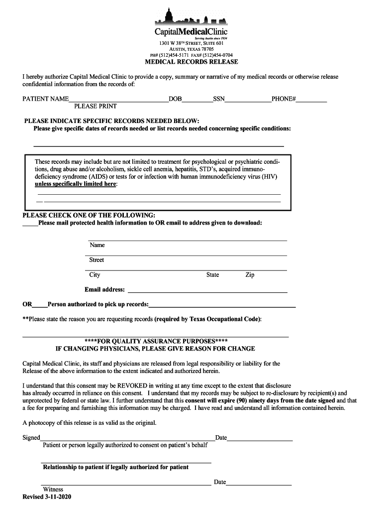  Capital Medical Clinic Austin, Texas TX ClinicHospital 2020-2024