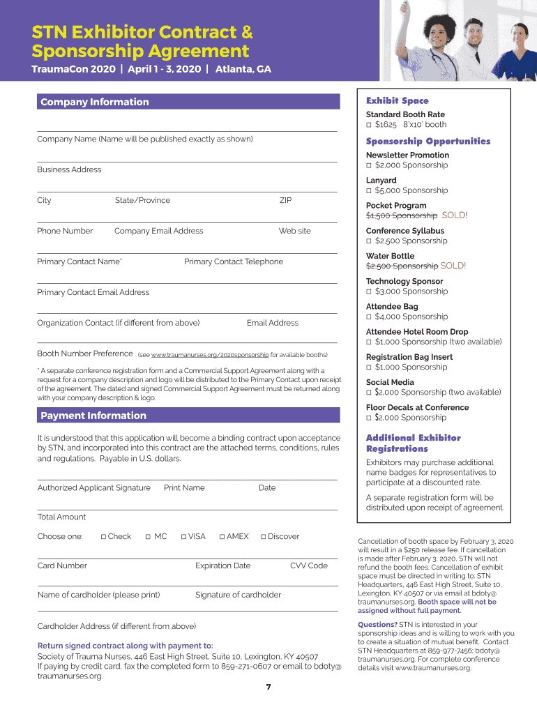  Exhibitor Prospectus Society of Trauma Nurses 2020-2024