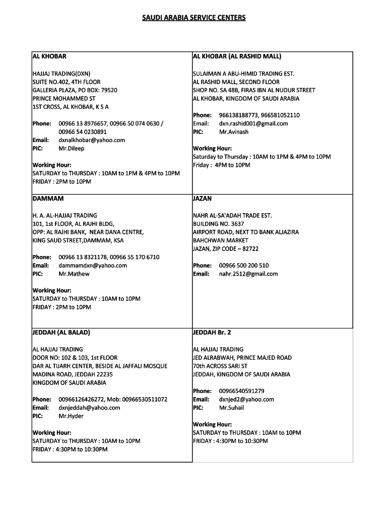 Dxn Saudi Arabia  Form