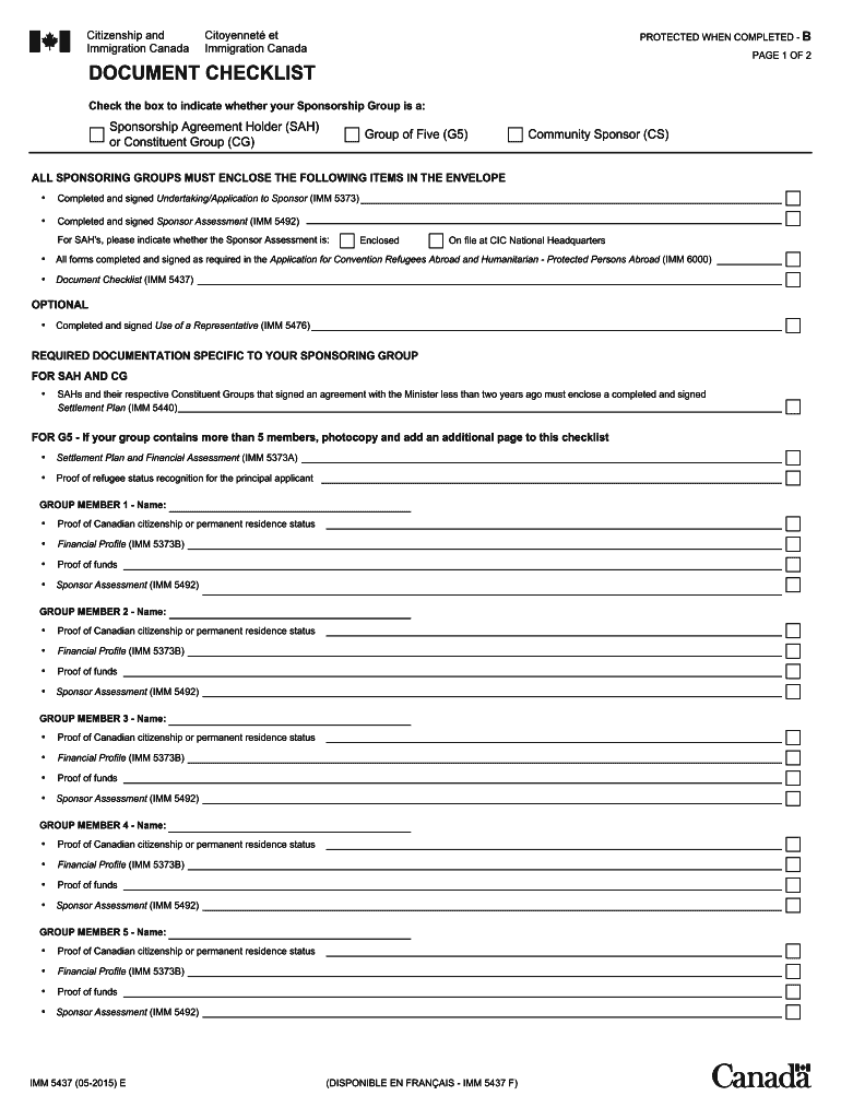  Canada IMM 5437 E 2015-2024