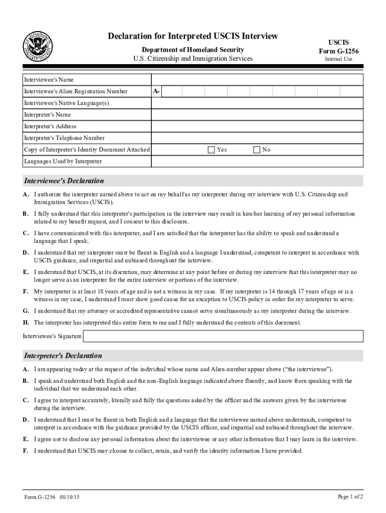 Uscis Interview Form