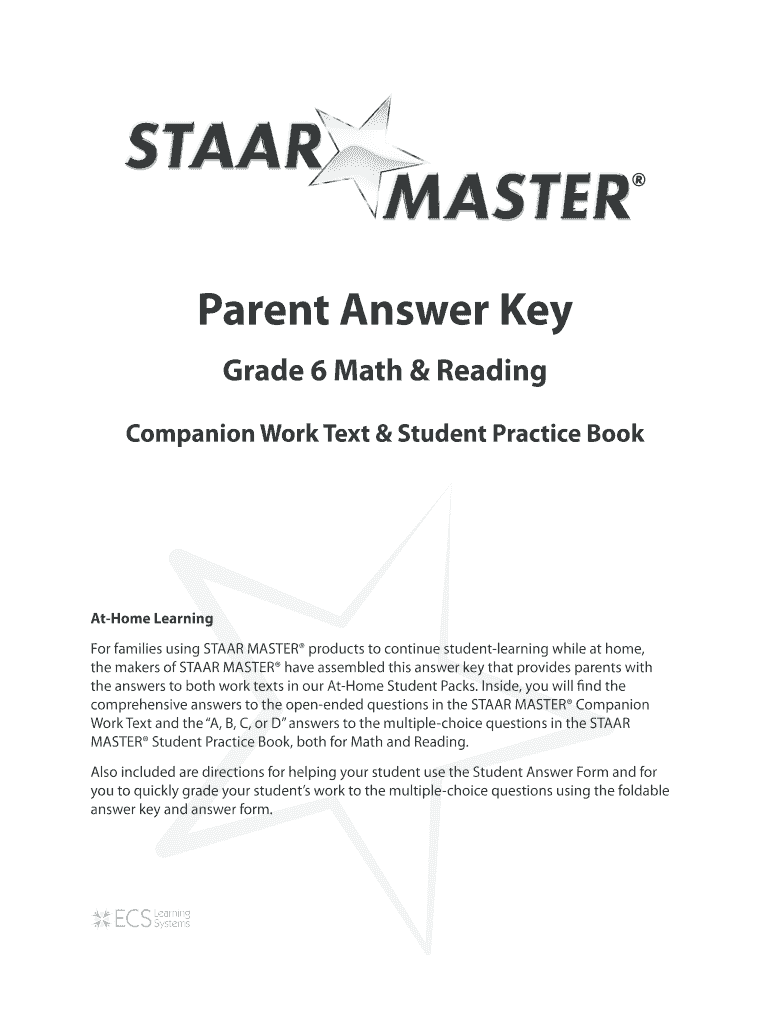 Staar Master Student Practice Book  Form