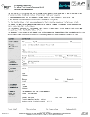 Reit Contract of Sale  Form