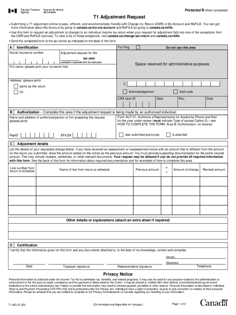  Form T1 Adj 2020-2024