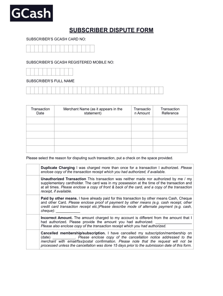 Gcash Transaction Slip Printable  Form