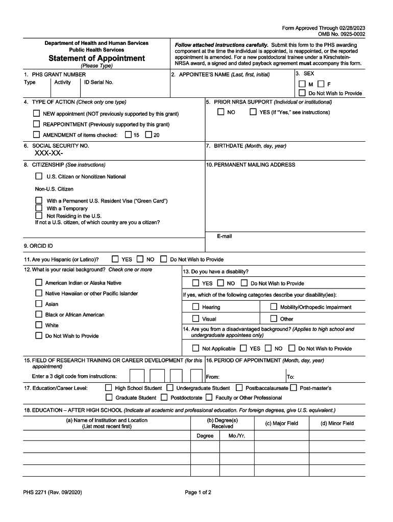  Information and Instructions for Completing Statement of 2020-2024