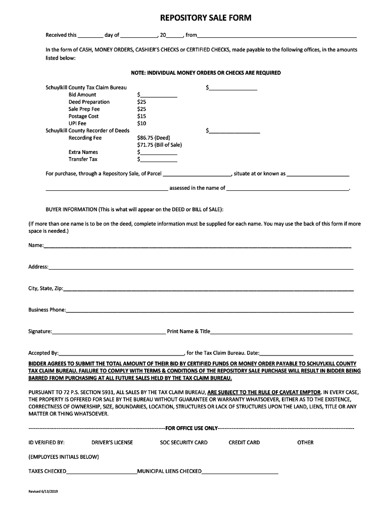 In the Form of CASH, MONEY ORDERS, CASHIERS CHECKS or CERTIFIED CHECKS, Made Payable to the Following Offices, in the Amounts