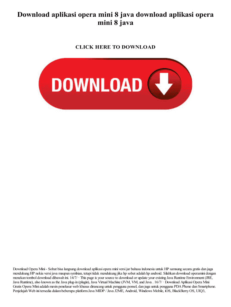 Download Opera Mini 8 Bahasa Indonesia  Form