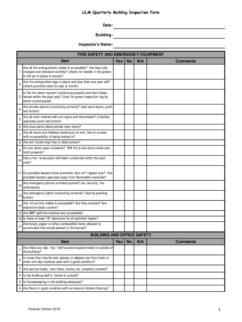 Building Inspection Form