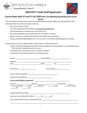 Nylt Application  Form