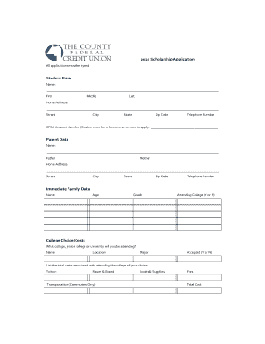  County Federal Credit Union Scholarship 2020-2024