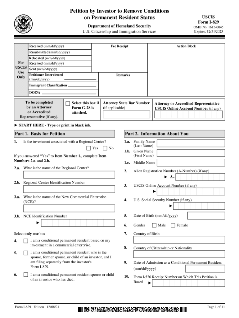 Conditions Permanent Resident Status  Form