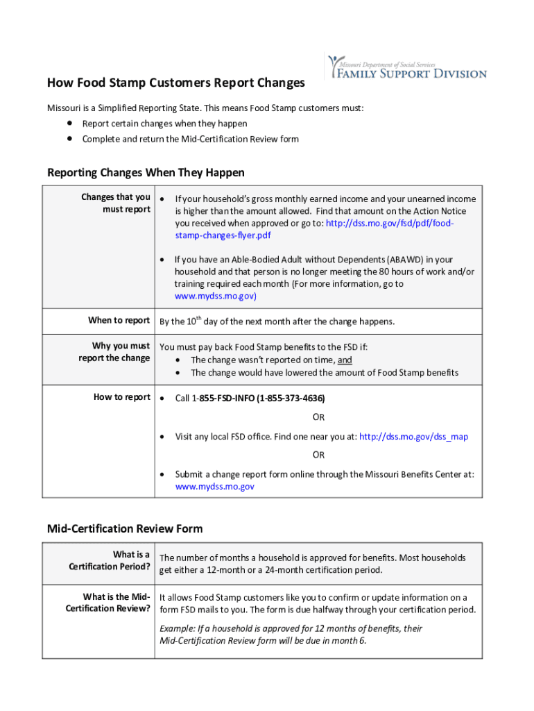  Food Stamp Application PDF 2016-2024