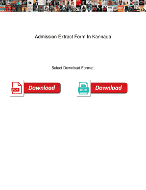 School Admission Extract Form in Kannada PDF