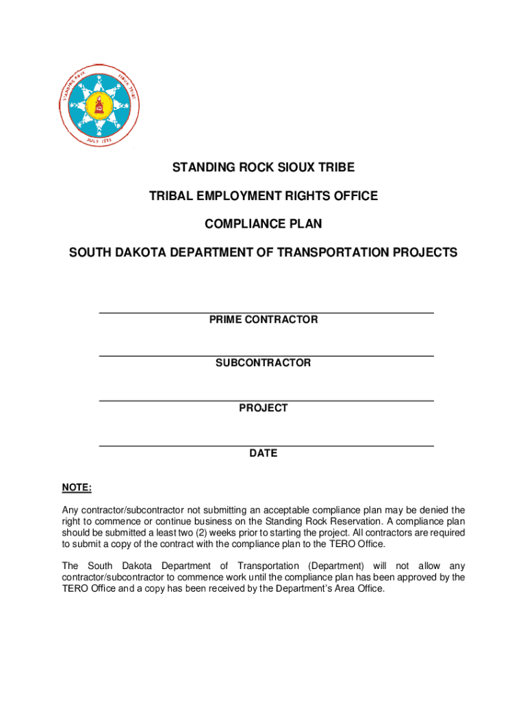 STANDING ROCK SIOUX TRIBE TRIBAL EMPLOYMENT RIGHTS  Form