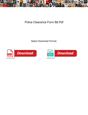 Police Clearance Form Bd PDF
