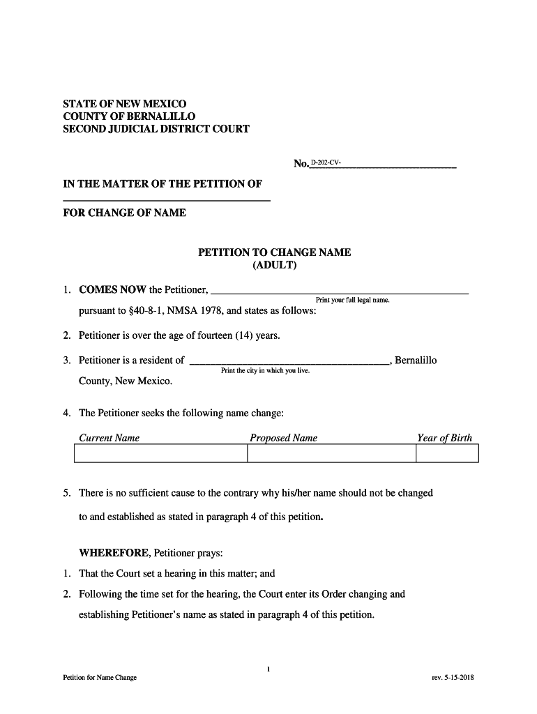 2 PETITION ADULT DOCX  Form