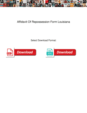 Louisiana Notice of Repossession Form