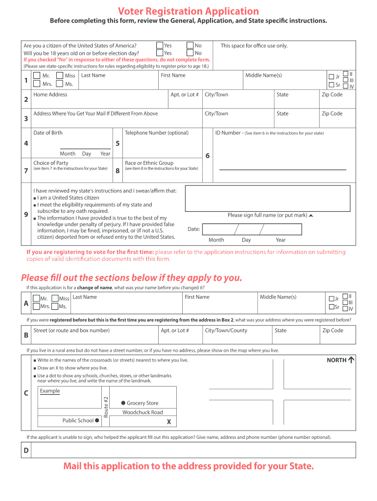 Voter Application Online  Form