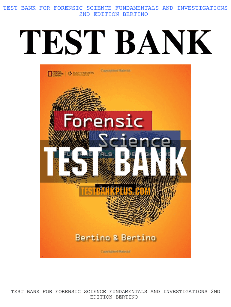 Forensic Science Fundamentals Investigations 2nd Edition PDF  Form