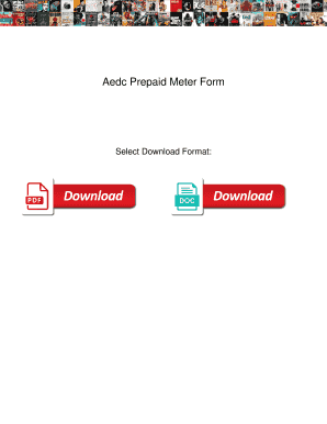 Aedc Meter Application  Form