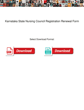 Karnataka Nursing Council Registration Renewal Online  Form