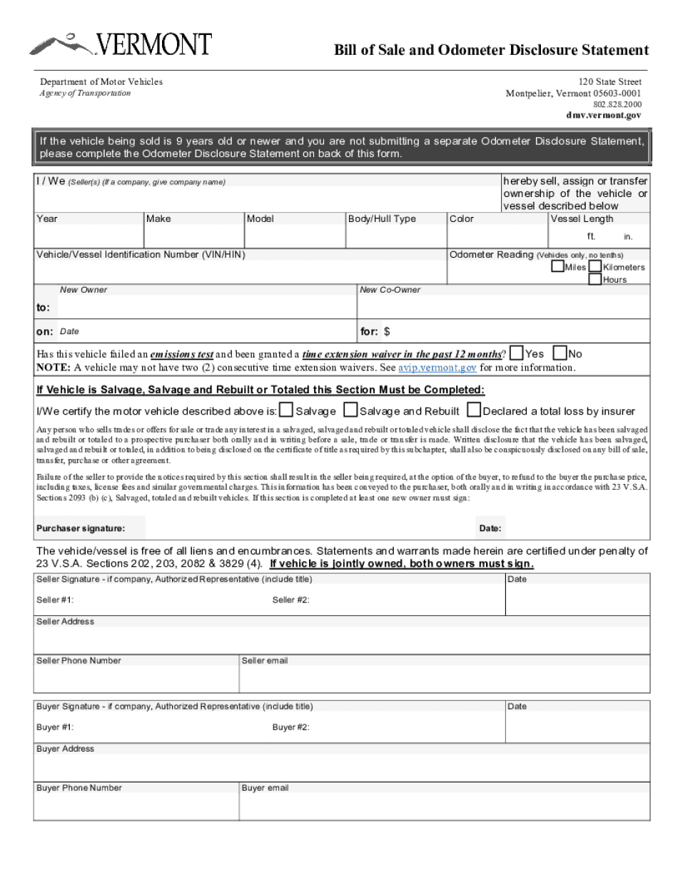  Forms & ManualsDepartment of Motor Vehicles Vermont 2019