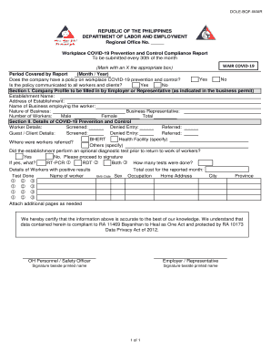 Wair Covid 19 Dole Form PDF