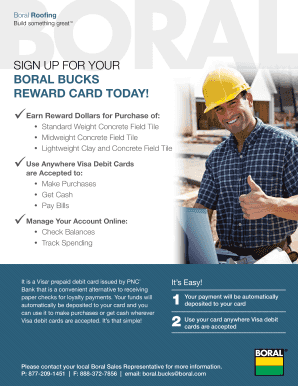 PDF Sign Up for Your Boral Bucks Reward Card Today! Elite Roofing Supply  Form