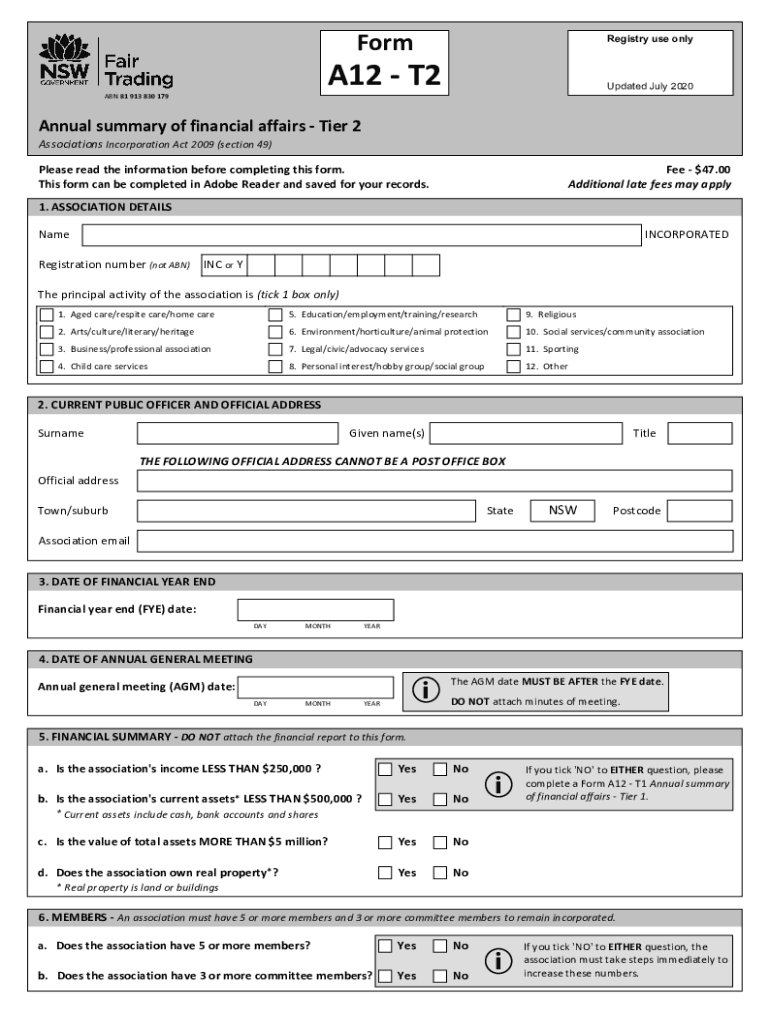  an Association is a Tier 2 Association If 2020-2024