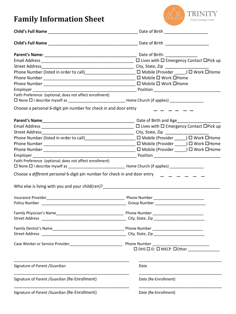 COMPLETE and RETURN FORM to YOUR SCHOOL for YOUR 2020-2024