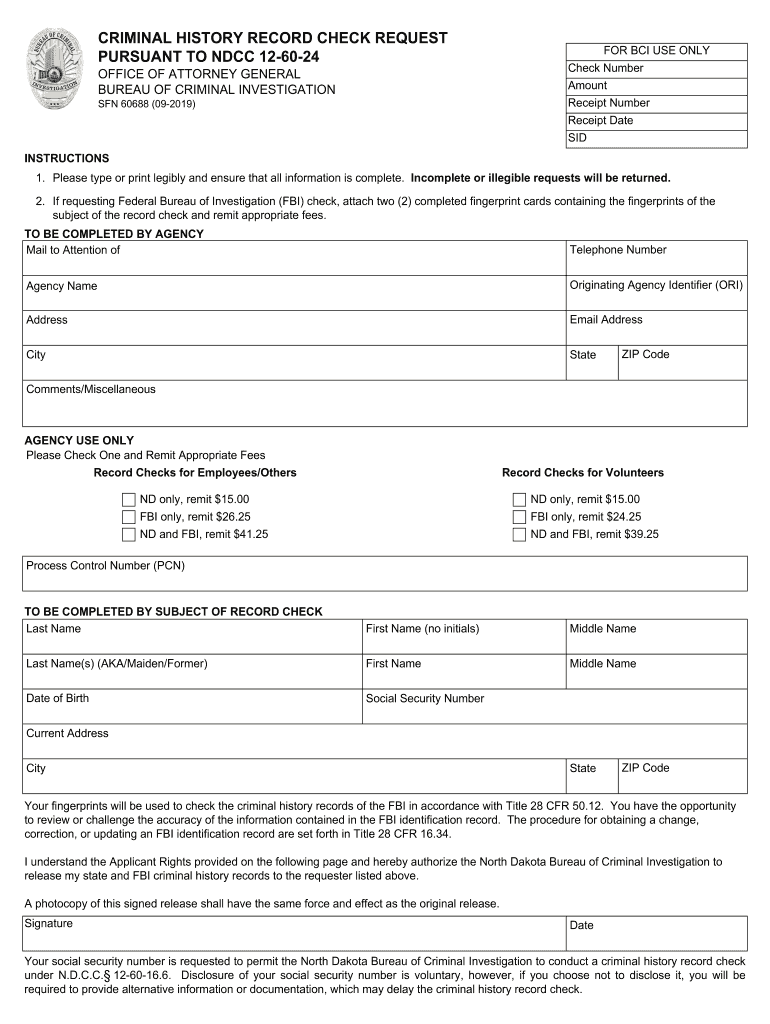  Get the CRIMINAL HISTORY RECORD CHECK REQUEST 2019-2024