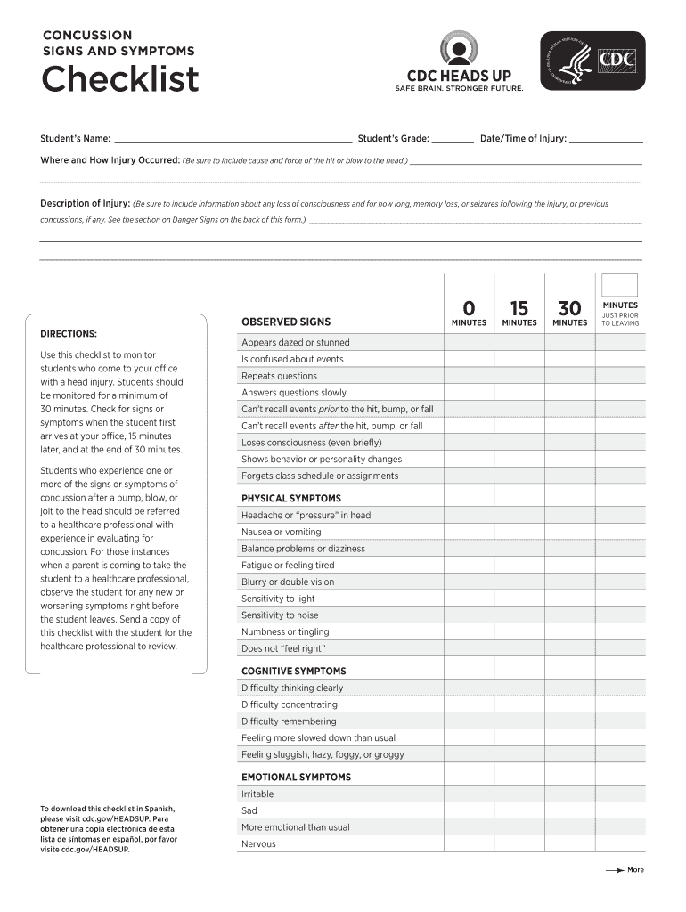  Head Bump Form Template 2019-2024