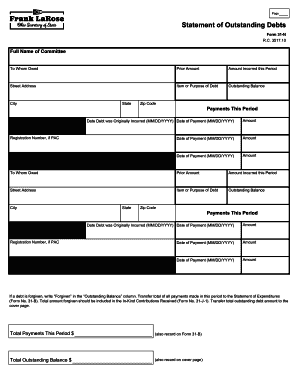 Statement of Loans Made Form 31 K Ohio Secretary of State