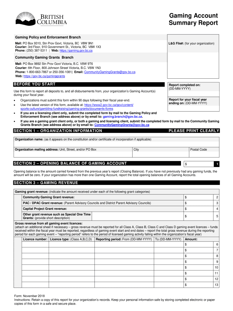  Sample Gaming Event Revenue Report Form LeagueAthletics 2018-2024