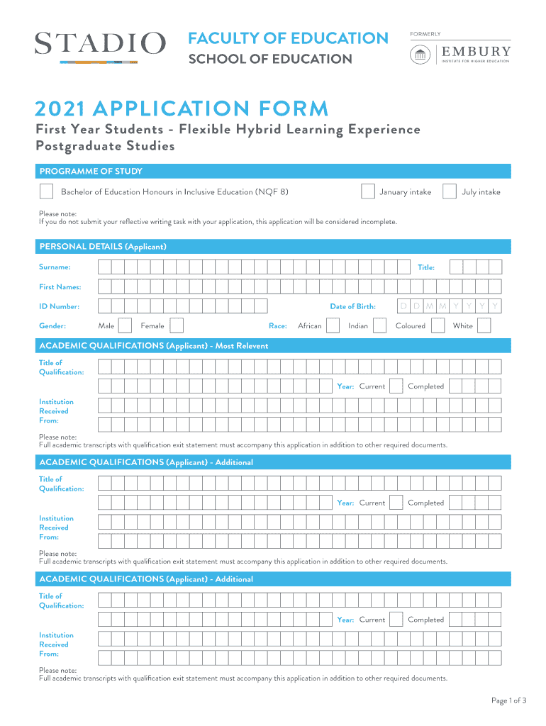 Stadio Registration Form