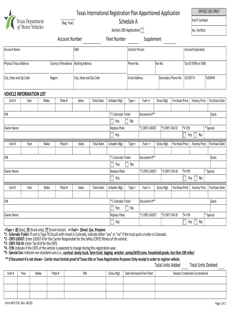  Apportioned RegistrationTxDMV Gov Texas Department of 2020