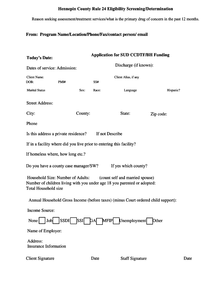 Rule 24 Application for Services PDF Hennepin County  Form